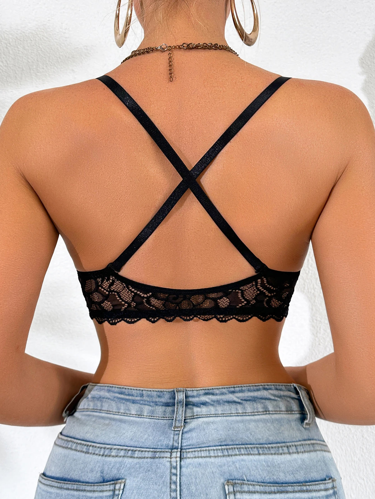 Soutien-Gorge Push-Up Femme – Dentelle et Fermeture Devant