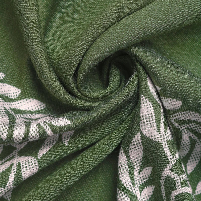 Robe Longue Femme – Imprimé Floral Vert