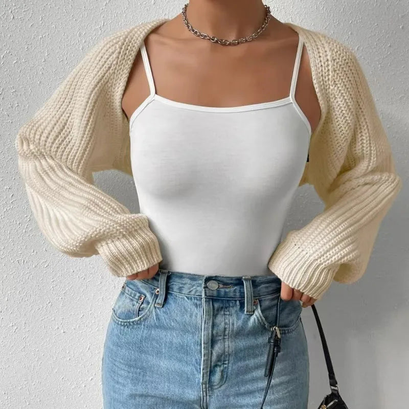 Cardigan Court Femme – Maille et Manches Longues
