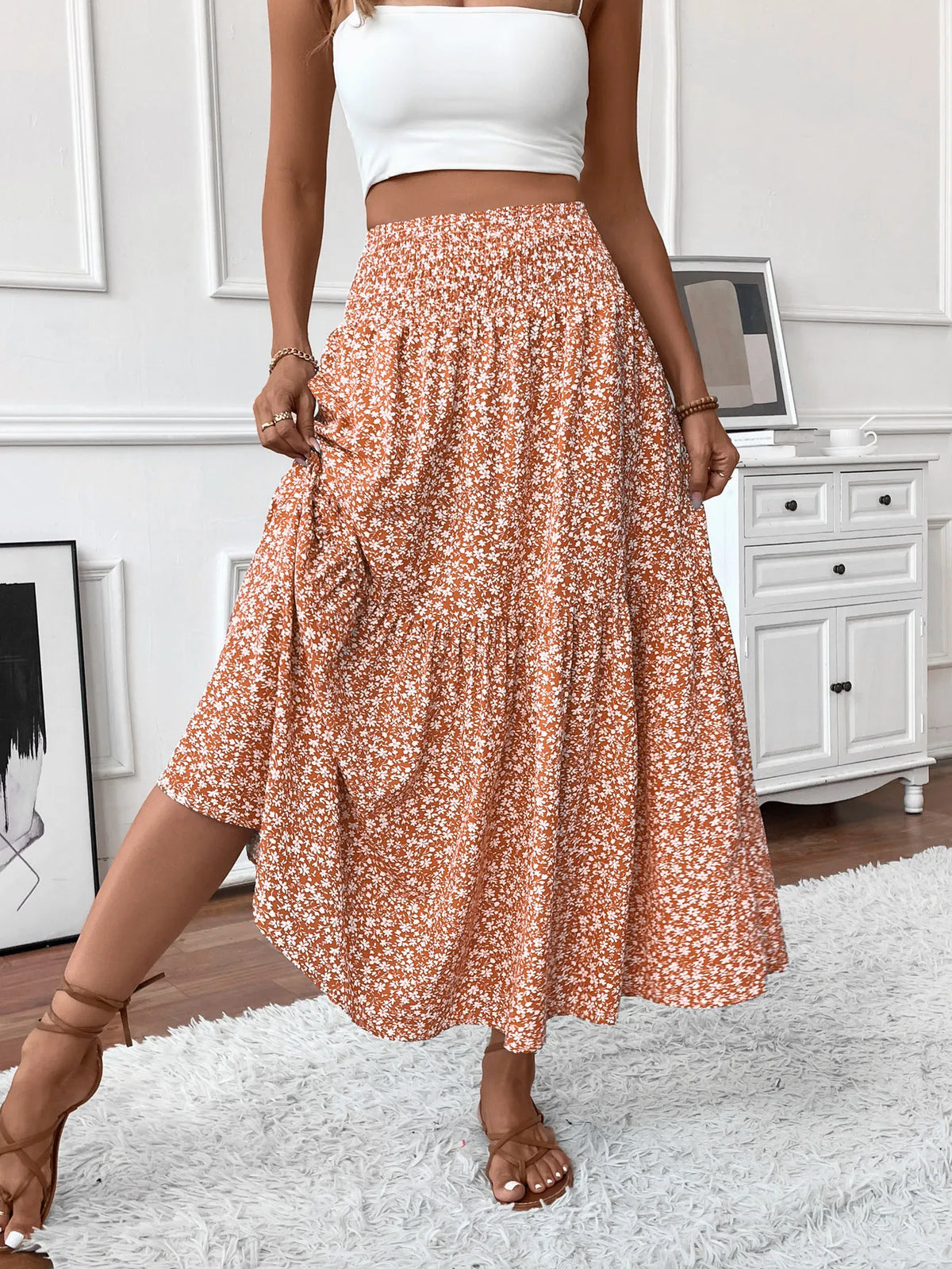 Jupe Longue Unie Femme