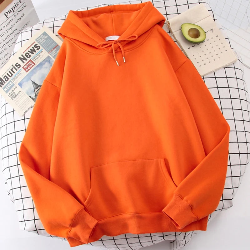 Sweat à Capuche Uni Femme – Style Décontracté