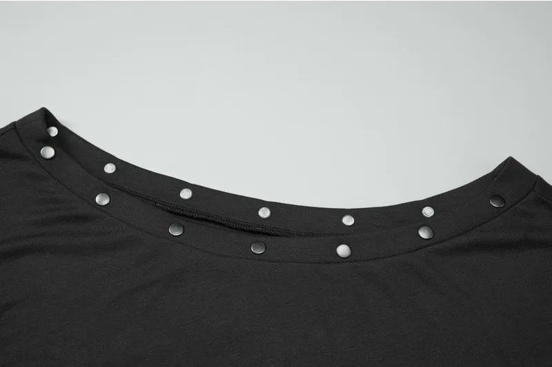 T-shirt Femme – Épaules Dénudées et Manches Longues