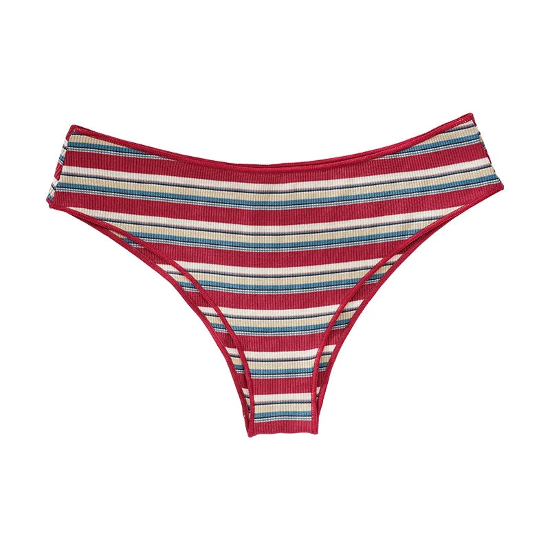 String Coton Femme – Rayures Arc-en-Ciel