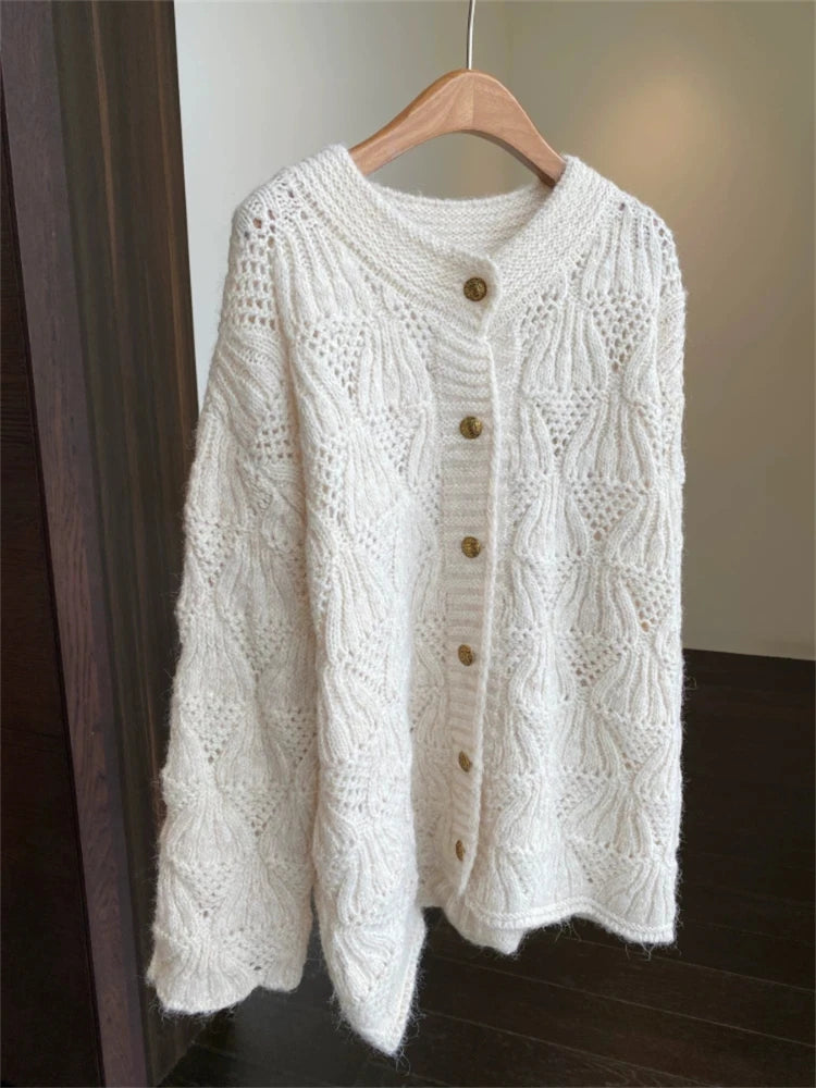 Cardigan en Maille Femme – Style Coréen Chic