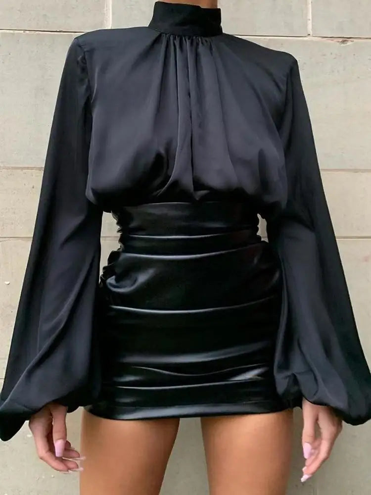 Jupe Plissée Femme – Similicuir