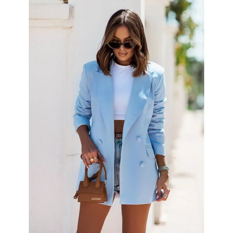 Manteau Femme – Col Croisé et Manches Longues