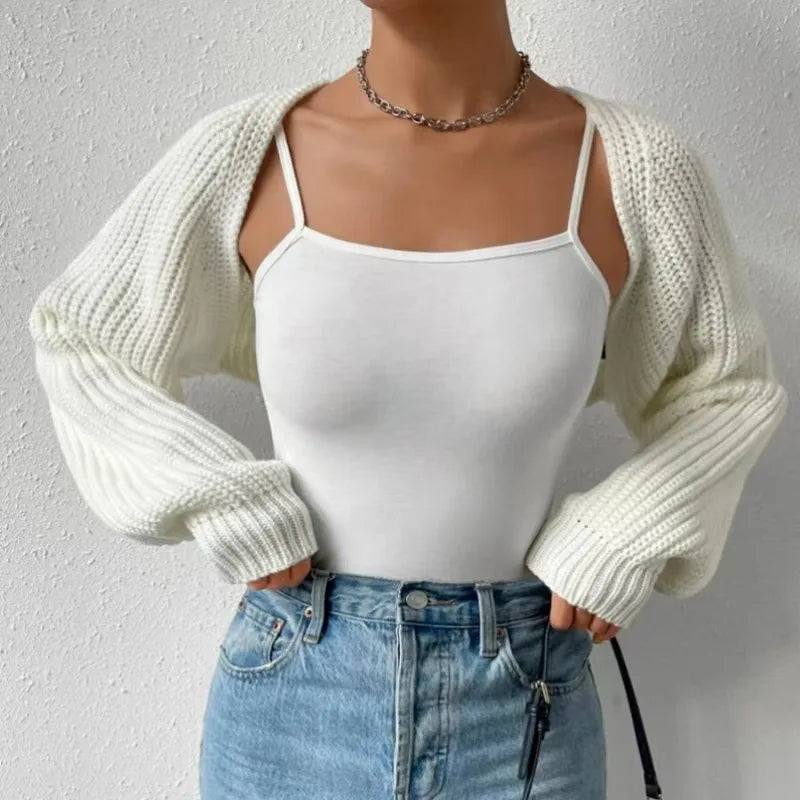 Cardigan Court Femme – Maille et Manches Longues