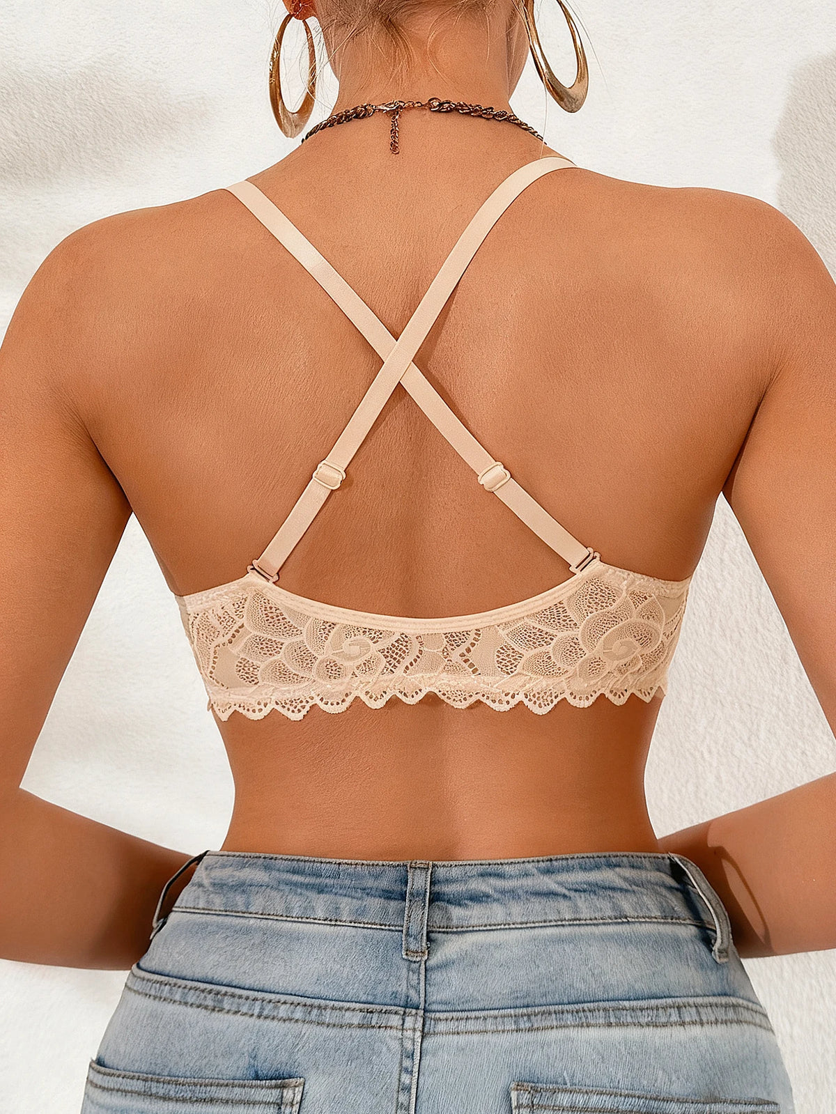 Soutien-Gorge Push-Up Femme – Dentelle et Fermeture Devant