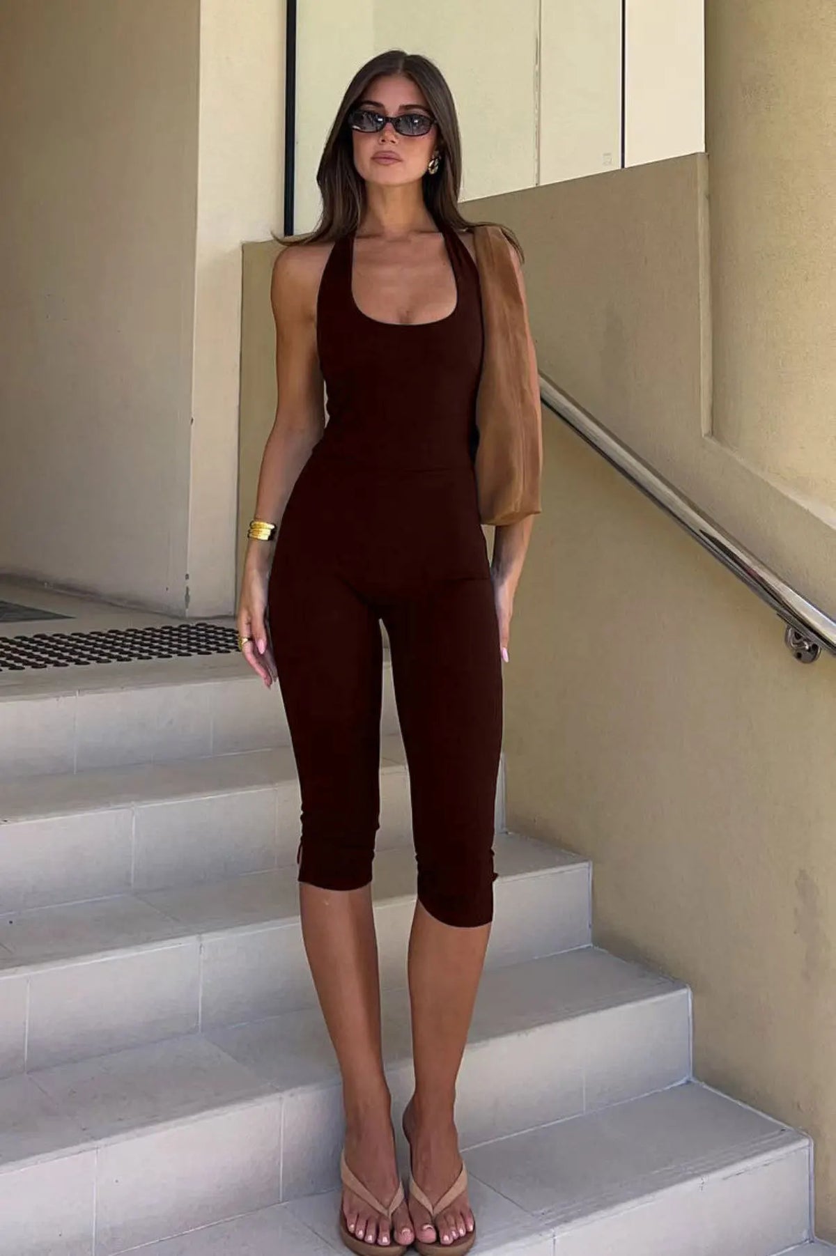 Combinaison Moulante Noire Femme – Dos Nu