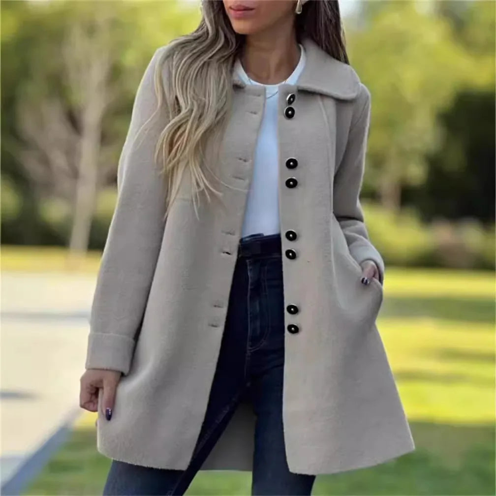 Manteau d’Hiver Femme – Maille Douce et Pelucheuse
