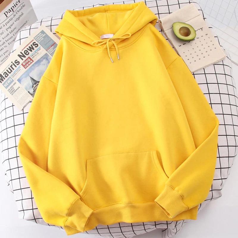 Sweat à Capuche Uni Femme – Style Décontracté