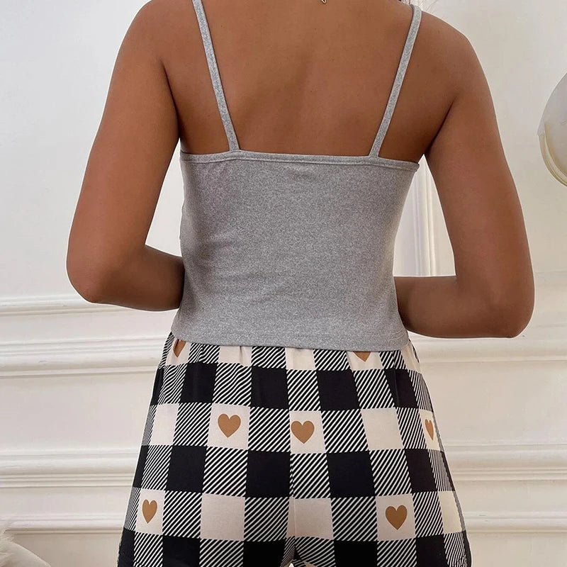 Pyjama d’Été Femme – Caraco et Short Imprimé