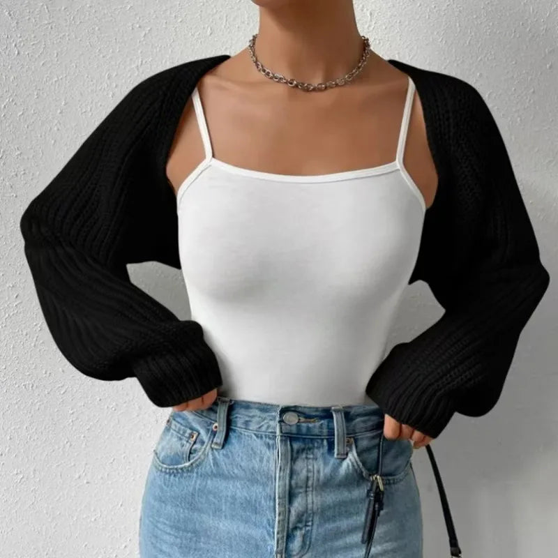 Cardigan Court Femme – Maille et Manches Longues
