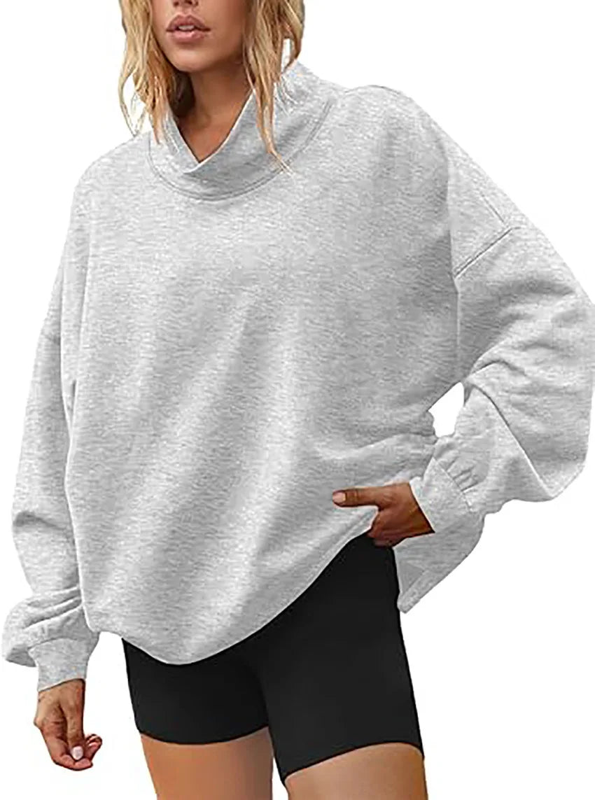 Sweat Uni Femme – Col Montant