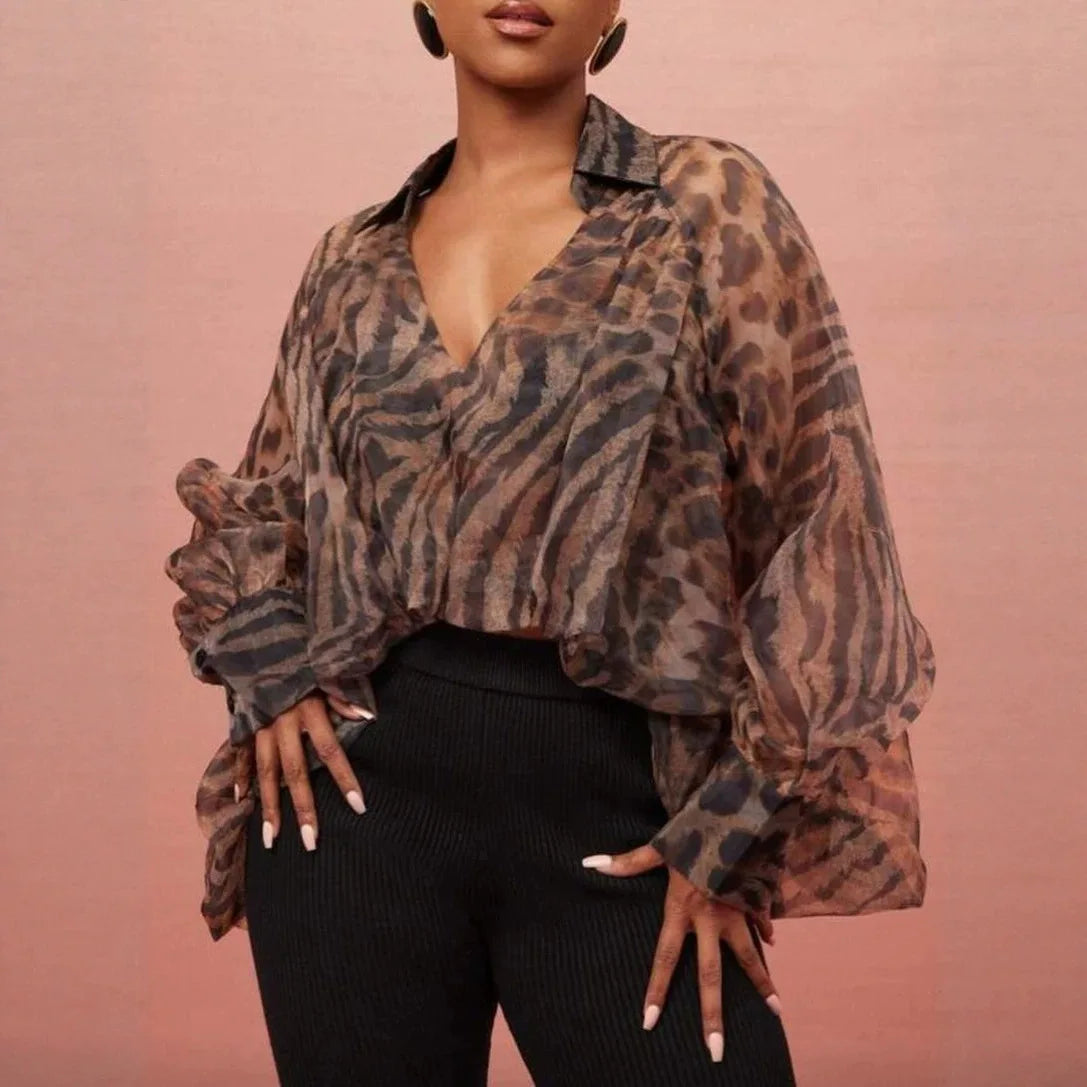 Robe Maxi d’Été Femme – Léopard Bohème