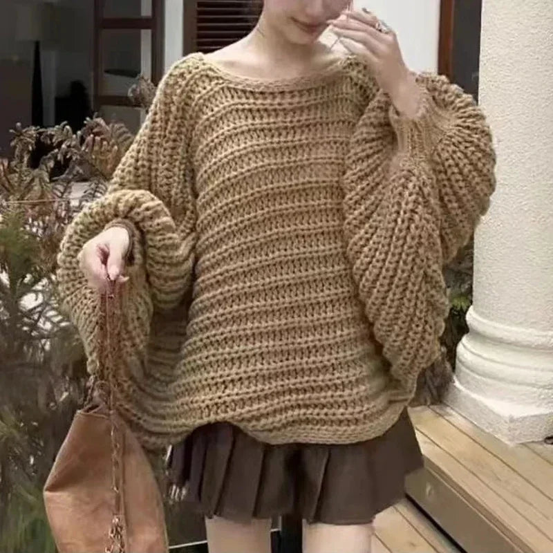Pull en Maille Femme – Uni avec Nœud Papillon