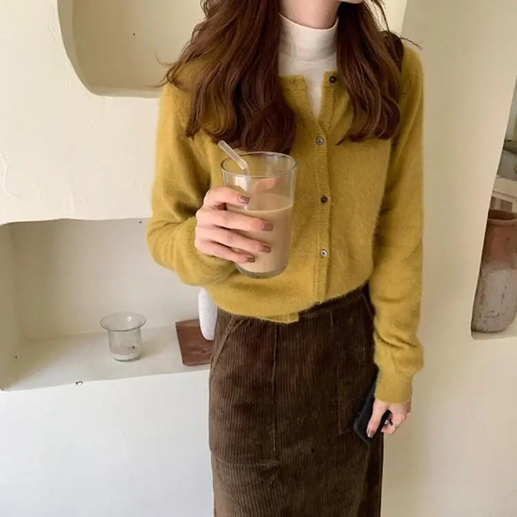 Cardigan Doux Femme – Maille et Col Rond