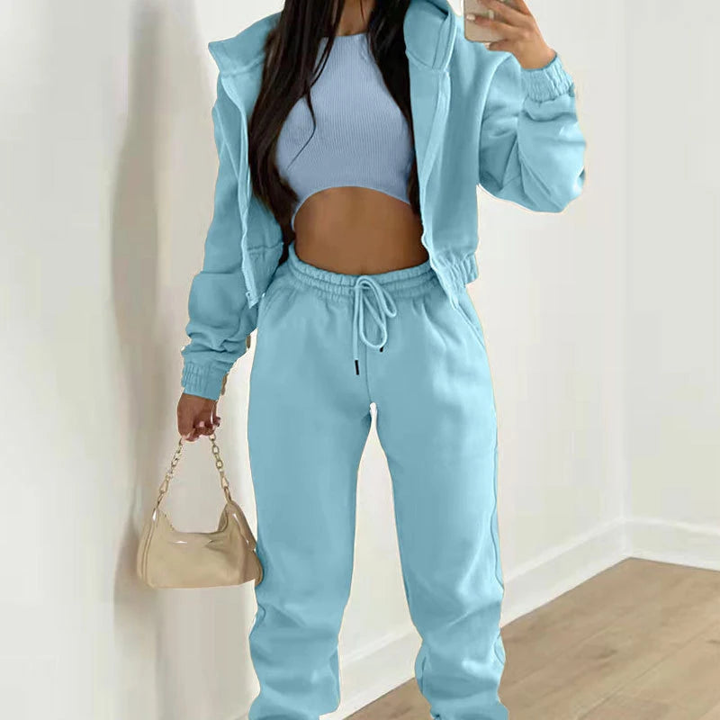 Ensemble survêtement femme 3 pièces en polaire