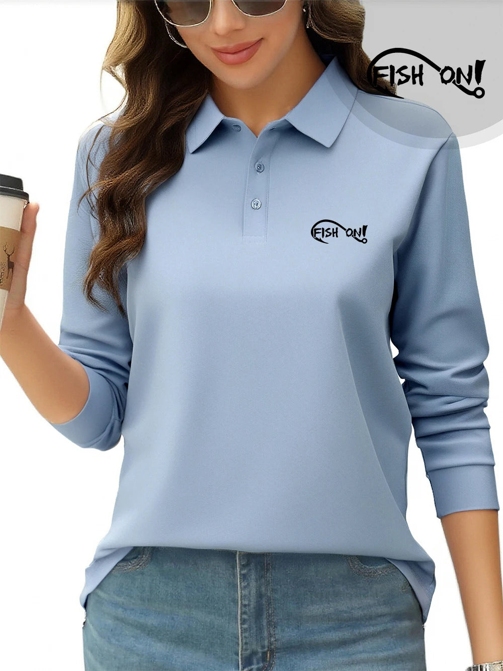Polo Femme – Imprimé Poissons
