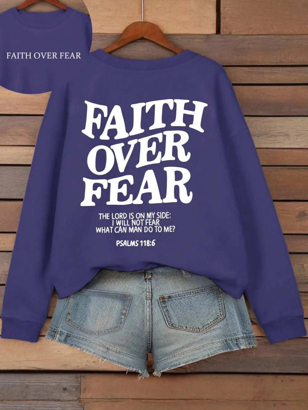 Sweat à Capuche Oversize Femme – Faith Over Fear