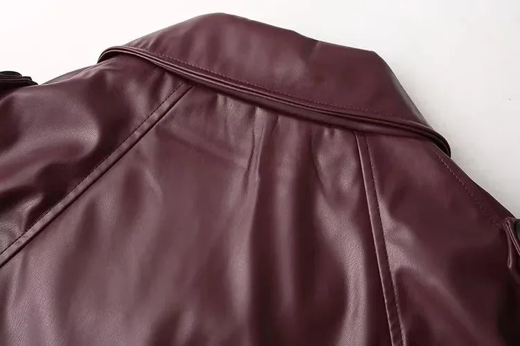 Veste Rétro Femme – Similicuir PU