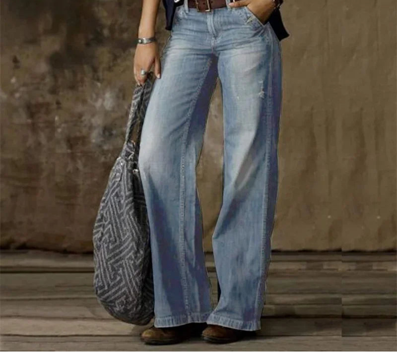 Jean Vintage Femme – Jambes Larges et Coupe Décontractée
