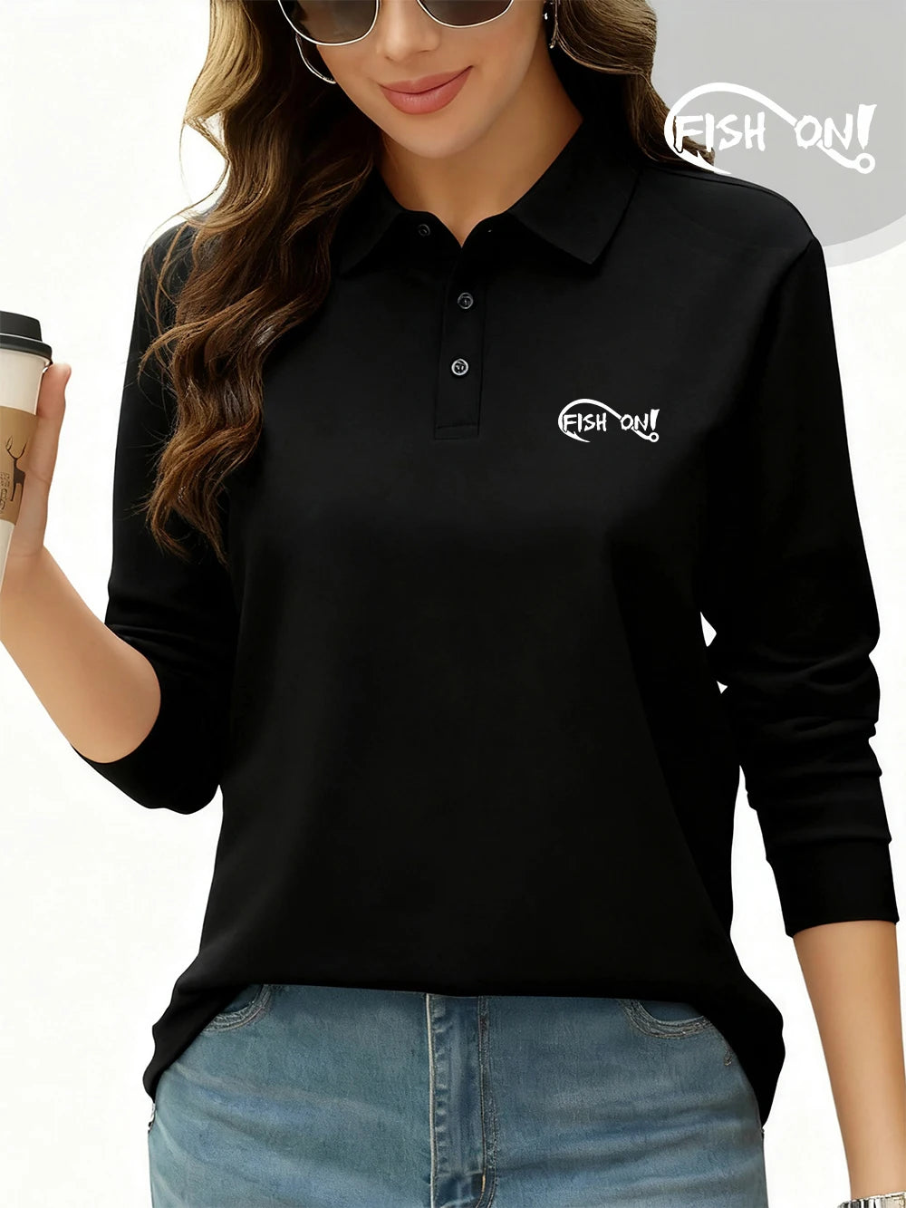 Polo Femme – Imprimé Poissons