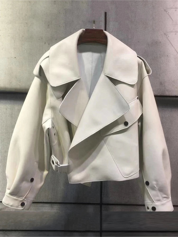 Veste femme noire en simili cuir style vintage