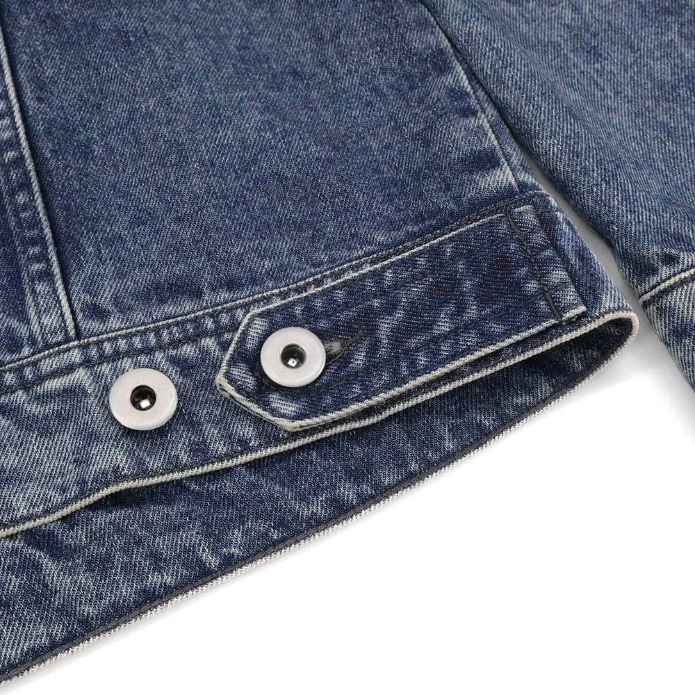 Veste en Jean Bleu Femme – Classique Boutonnée