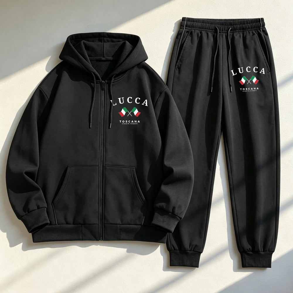 Ensemble 2 Pièces Femme – Sweats à Capuche Zippés