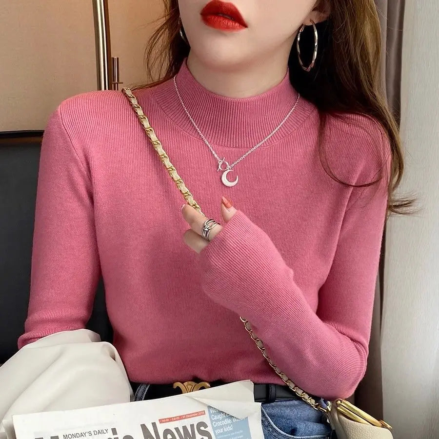 Pull Doux Femme – Maille et Col Semi-Montant