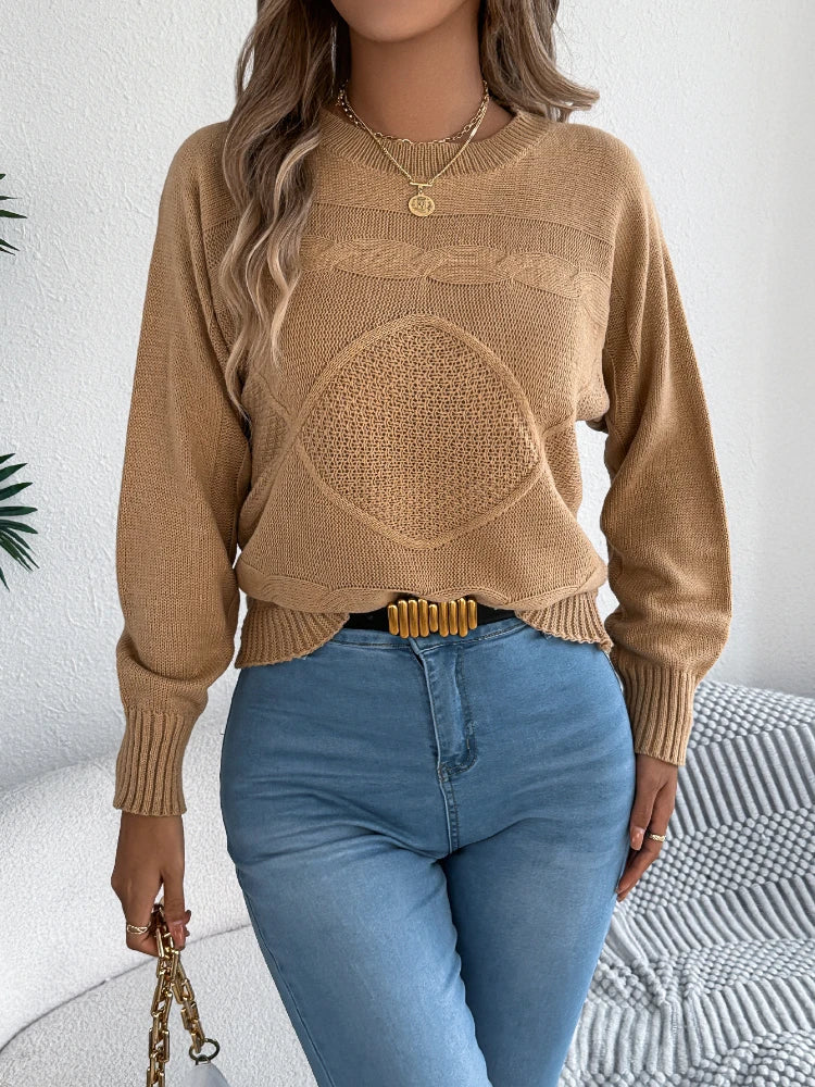 Pull Torsadé Femme – Manches Lanterne