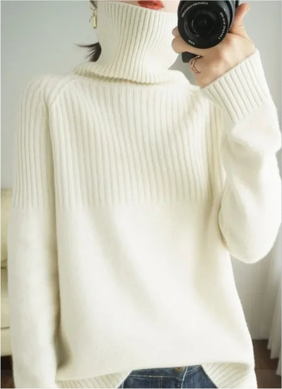 Pull Ample Femme – Maille et Col Roulé