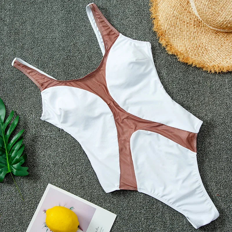 Maillot de Bain 1 Pièce Femme – Maille Transparente