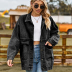 Veste en jean à manches longues pour femmes