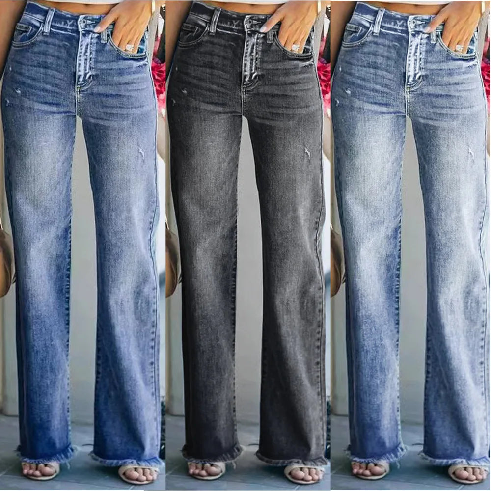 Jeans taille moyenne pour femmes
