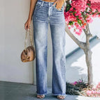 Jeans taille moyenne pour femmes