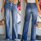 Jeans taille moyenne pour femmes
