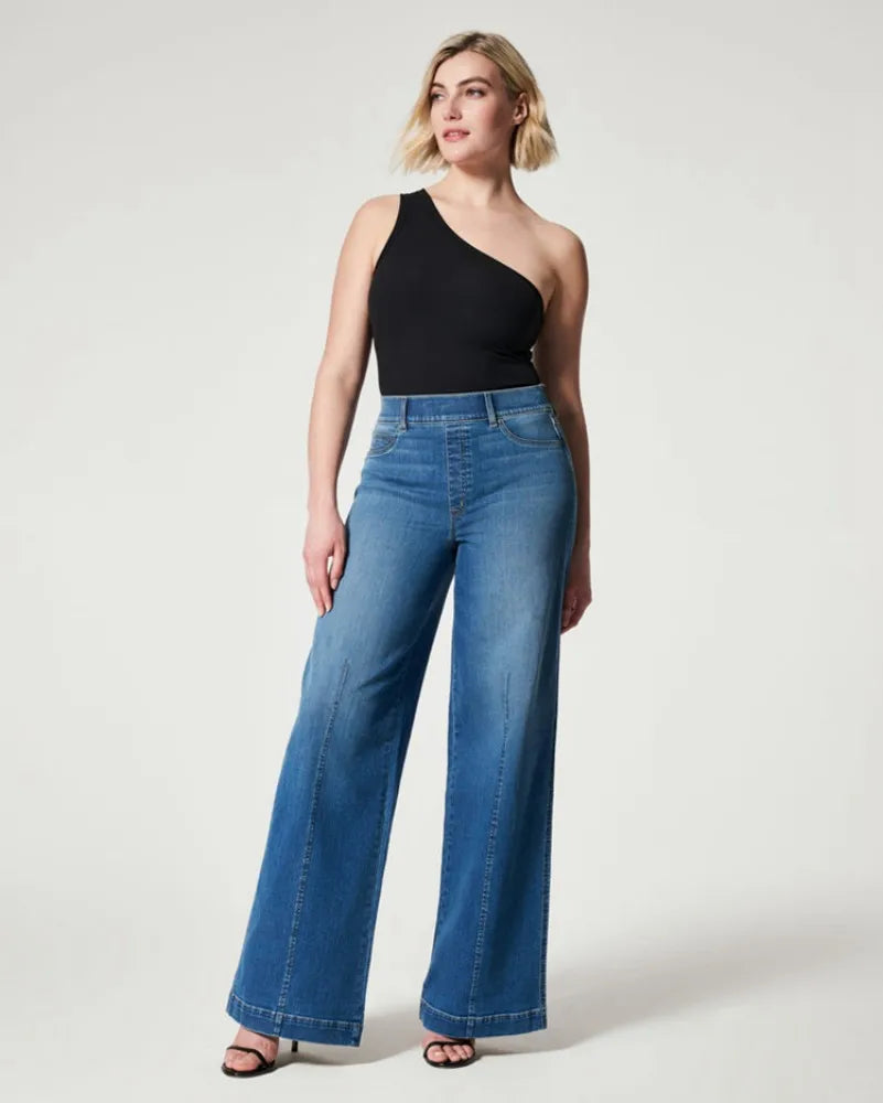 Jean taille haute extensible pour femmes