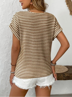Chemise en tricot patchwork pour femmes