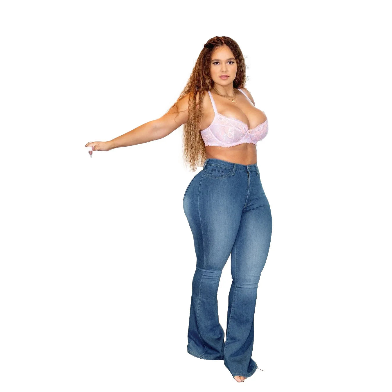 Jeans skinny taille haute pour femmes