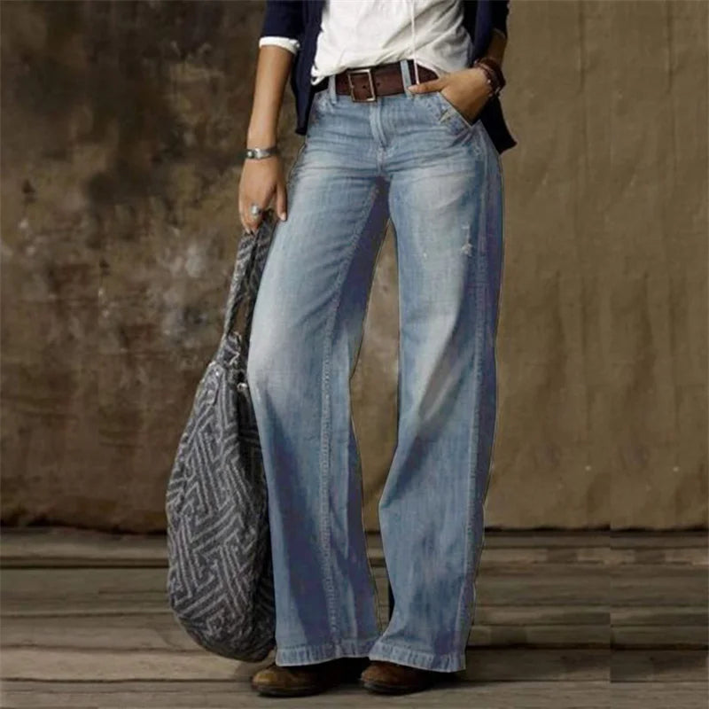 Jean ample de Style Vintage pour femmes
