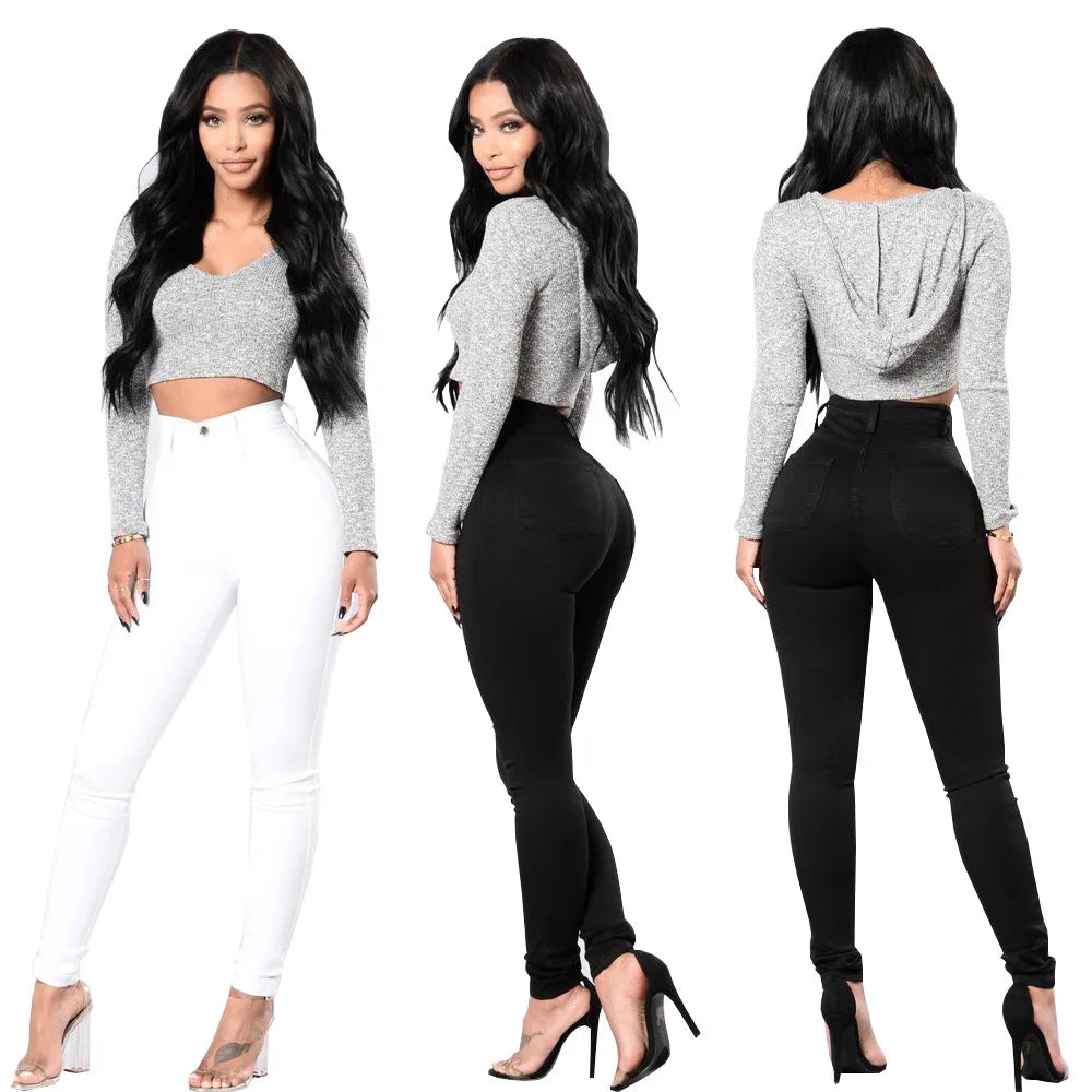 Jean taille haute pour femmes