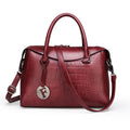 Sac à main en cuir motif crocodile pour femmes