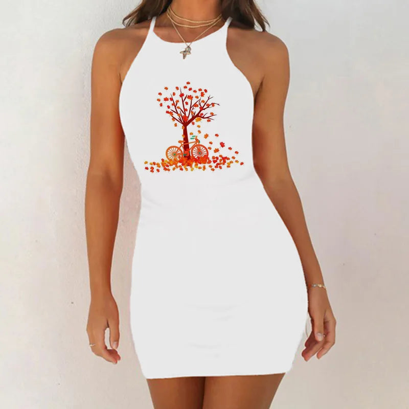 Chemise de nuit à motifs graphiques pour femmes