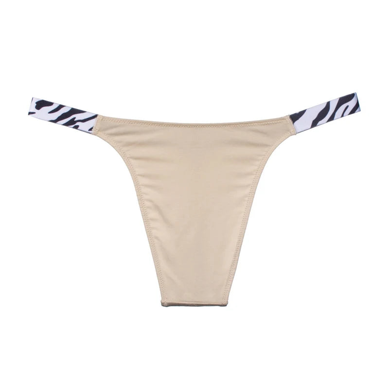 String taille basse en coton respirant pour femmes