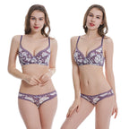 Ensemble soutien-gorge et culotte ultra-fins en dentelle pour femmes