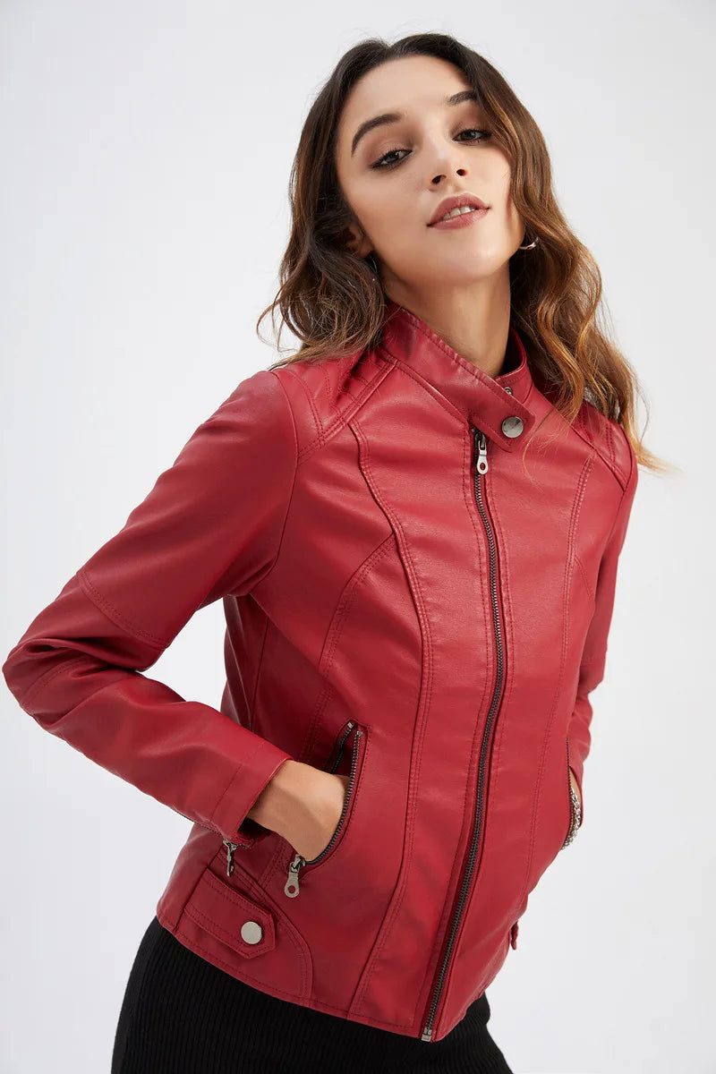 Veste en cuir pour femme