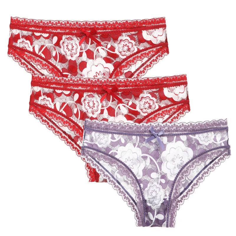 Lot de 3 Culottes Femme – Motifs Floraux