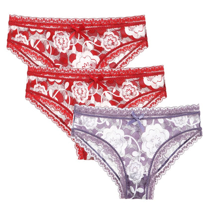 Lot de 3 Culottes Femme – Motifs Floraux